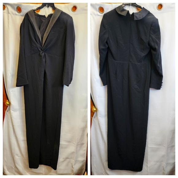 Lauren Ralph Lauren Dresses & Skirts - (0459) Lauren Ralph Lauren Black Maxi Dress with Notched Collar